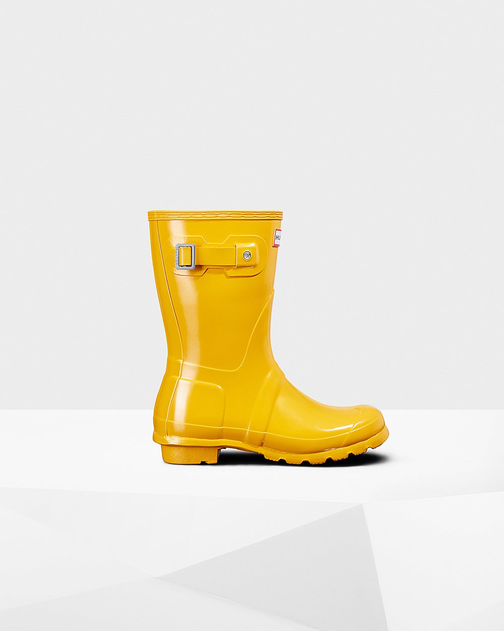 Womens Hunter Original Gloss - Short Rain Boots Yellow - 8231-VLCBA